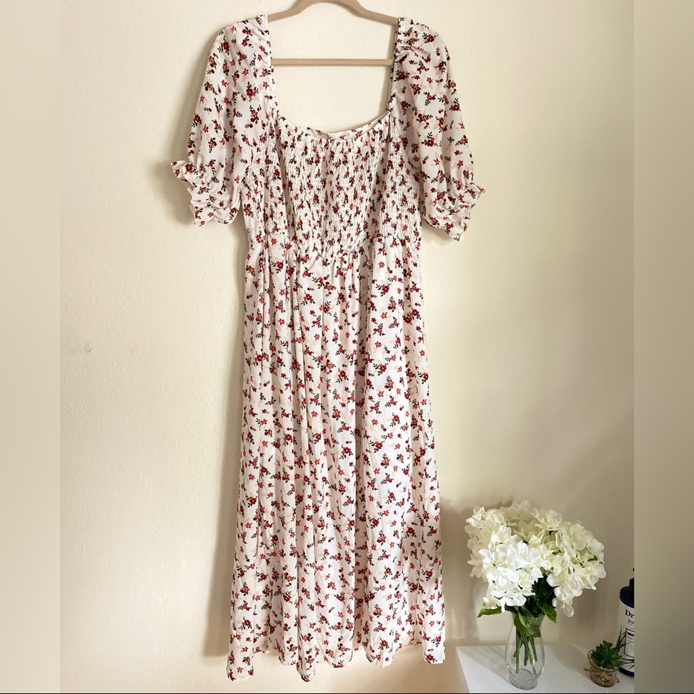 Floral Maxi Milkmaid Dress